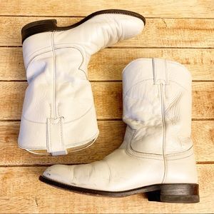 Justin | Vintage Leather Roper Cowboy Boots | 6.5